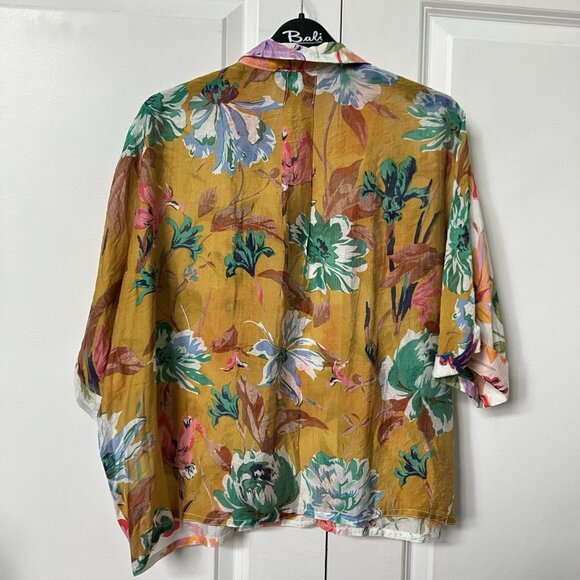 Floral Print Button Down Shirt - Picture 6 of 7